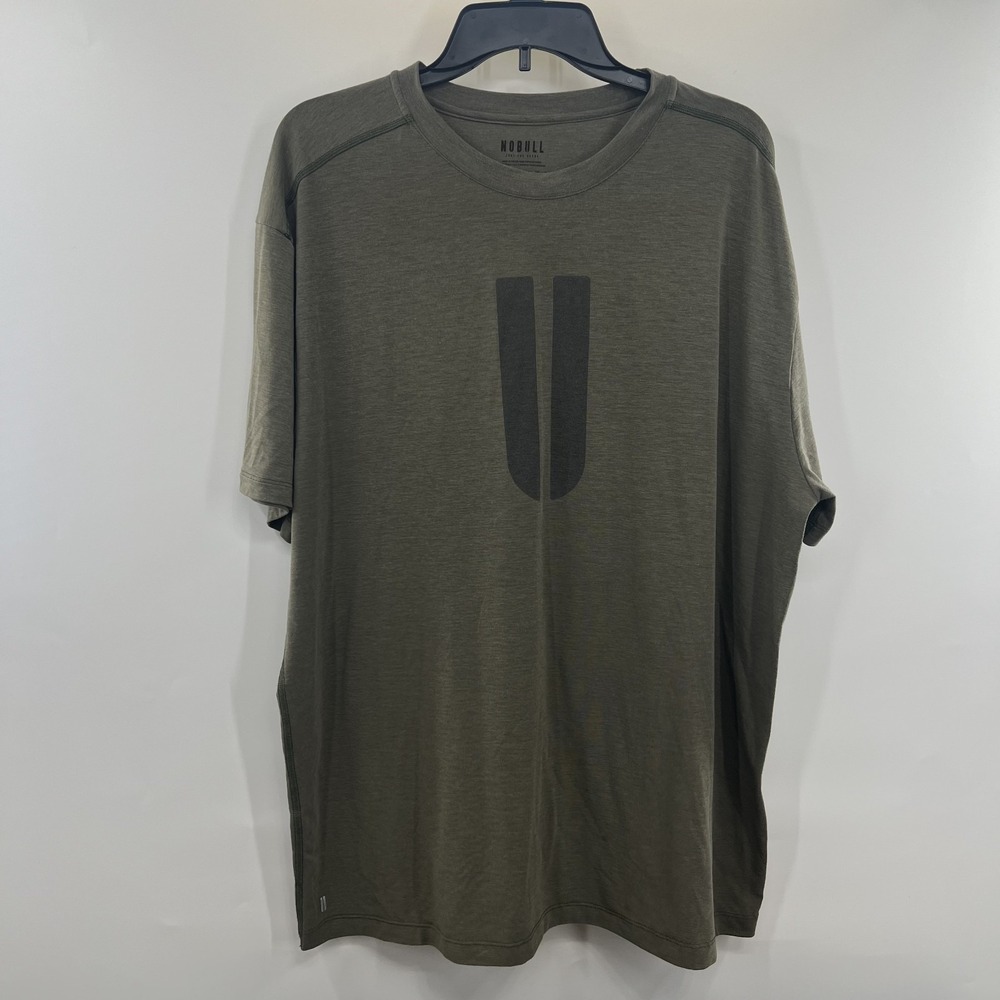 NoBull U Tee Shirt Mens 2XL XXL Yoga Gym Running Crossfit Performance Green EUC